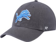 '47 Men's '47 Charcoal Detroit Lions Secondary Clean Up Adjustable Hat