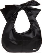 Damson Madder Roo Bow Satin Hobo Bag