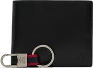 Brooks Brothers Leather Wallet & Key Chain Set