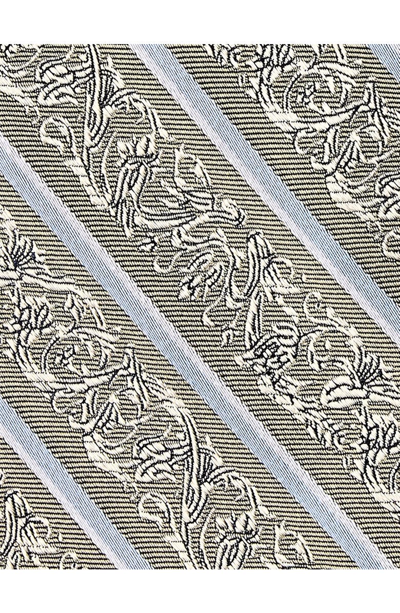 Oak Hill Premium by DXL Big & Tall Striped Silk Tie, Alternate, color, Tan