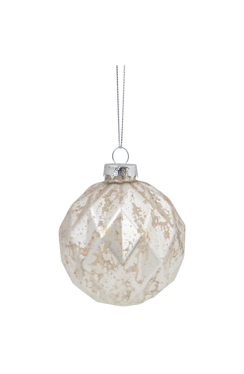 Northlight Mercury Glass Style Glass Christmas Ornament Set - 3" - Silver and Champagne - 12ct, Alternate, color, 