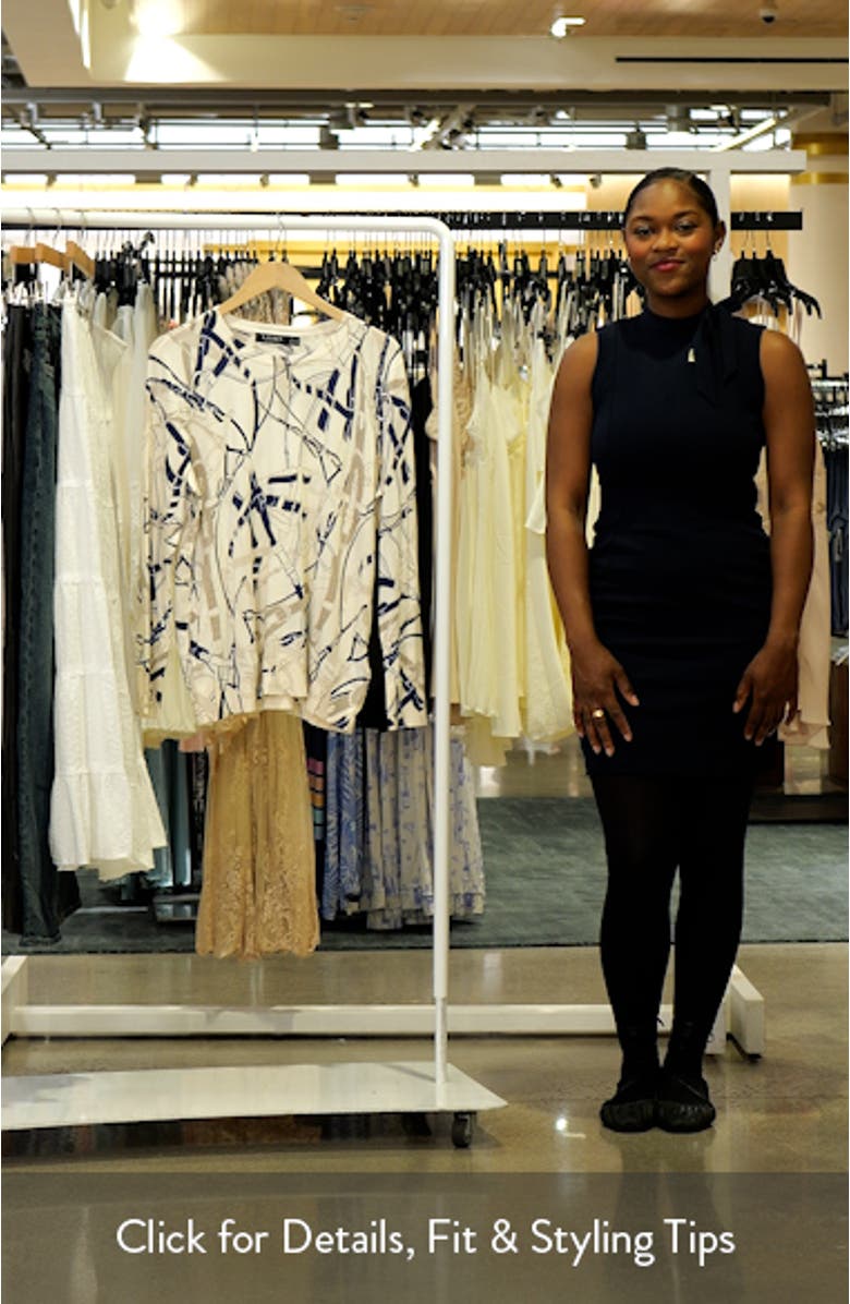 Belting Print Crewneck Sweater, sales video thumbnail