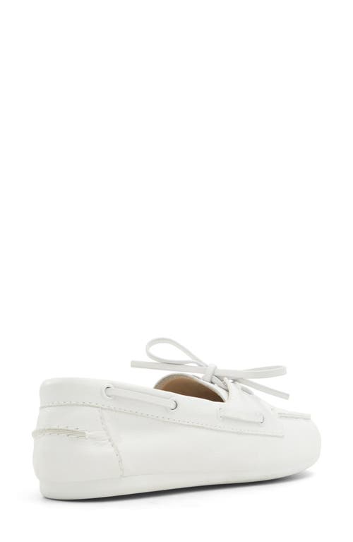 Aldo Sail Boat Shoe In White/bone