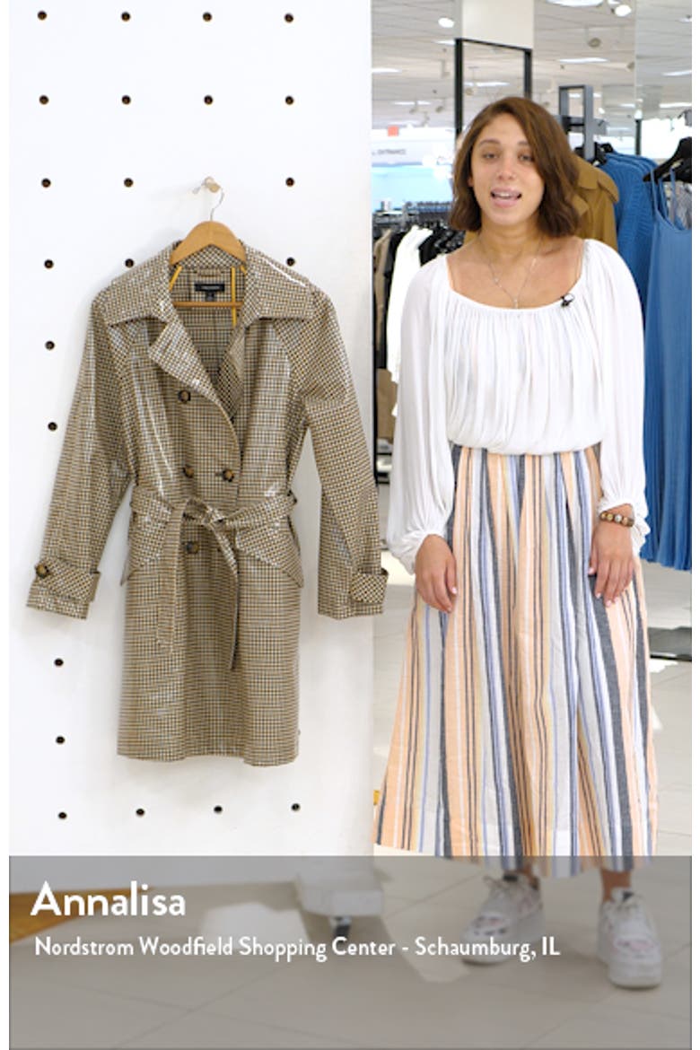 Water Resistant Coated Plaid Trench Coat video