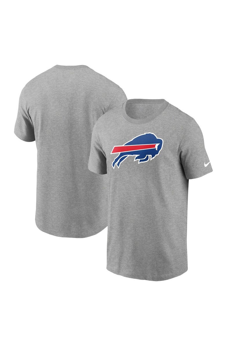 Nike Men's Nike Heathered Gray Buffalo Bills Primary Logo T-Shirt, Main, color, 