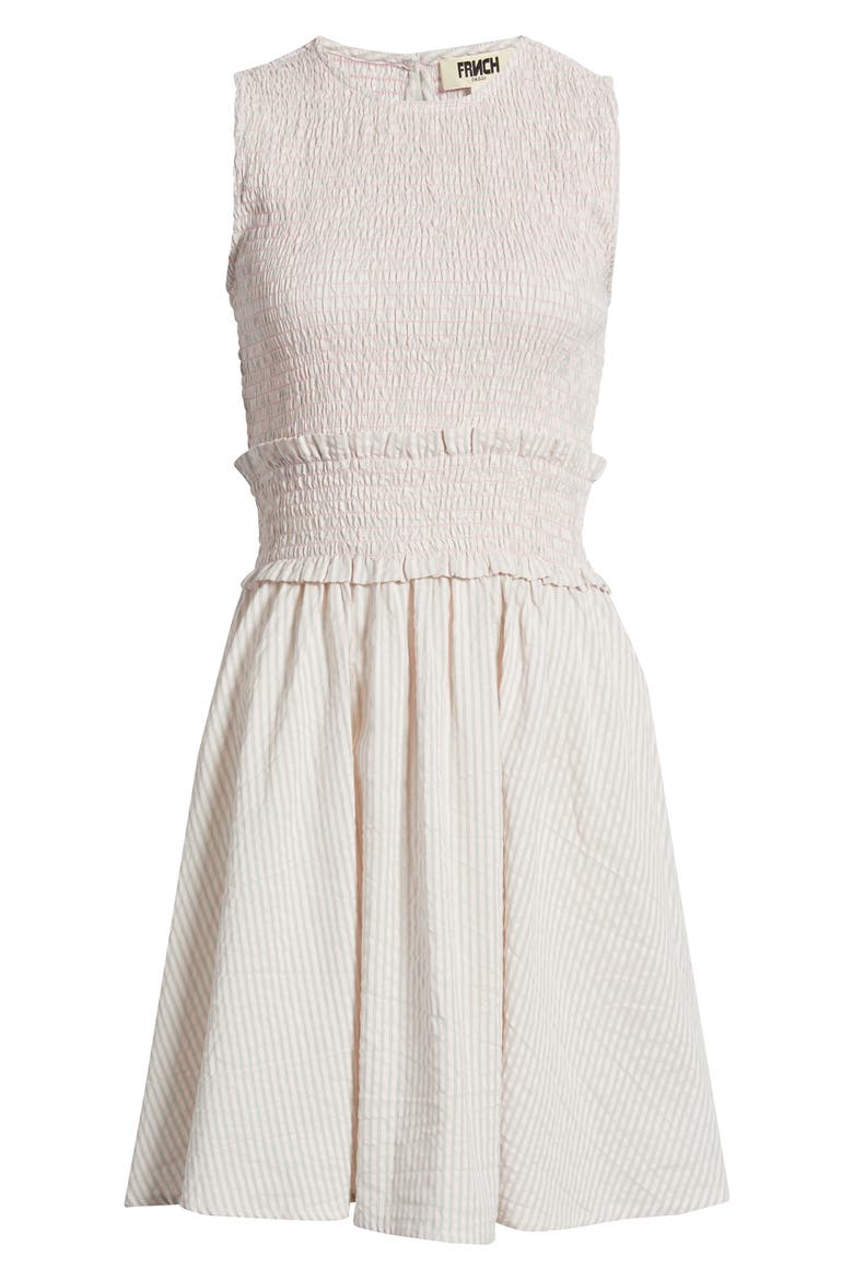 Antonietta Smocked Sleeveless Minidress, Alternate, color, ROSE PALE