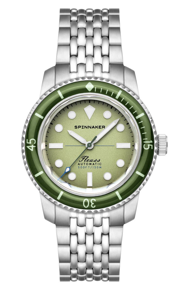SPINNAKER Fleuss 40 Pine Crest Automatic Bracelet Watch, 40mm, Main, color, 