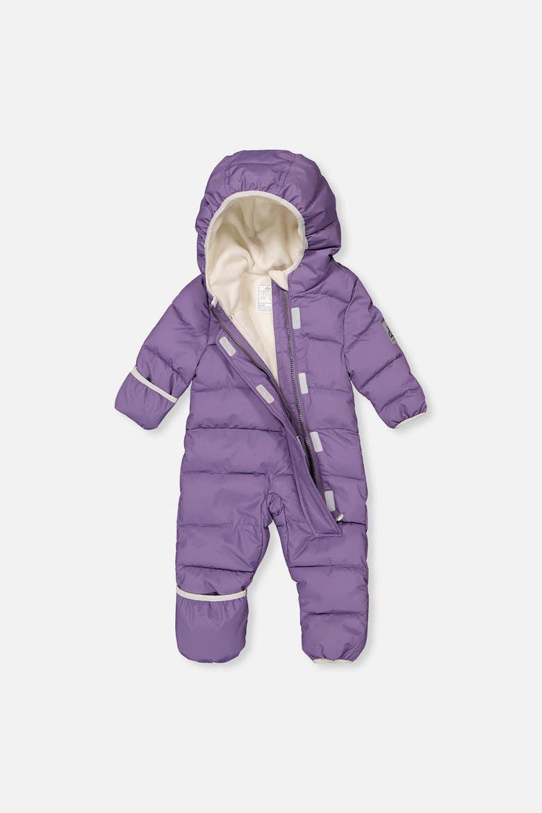 Car Seat Adapted PrimaLoft One Piece Snowsuit, Alternate, color, Violet