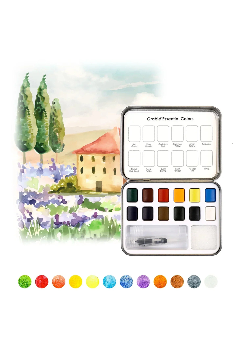 Essential Themed Watercolor Coloring Club Box, Alternate, color, Blue