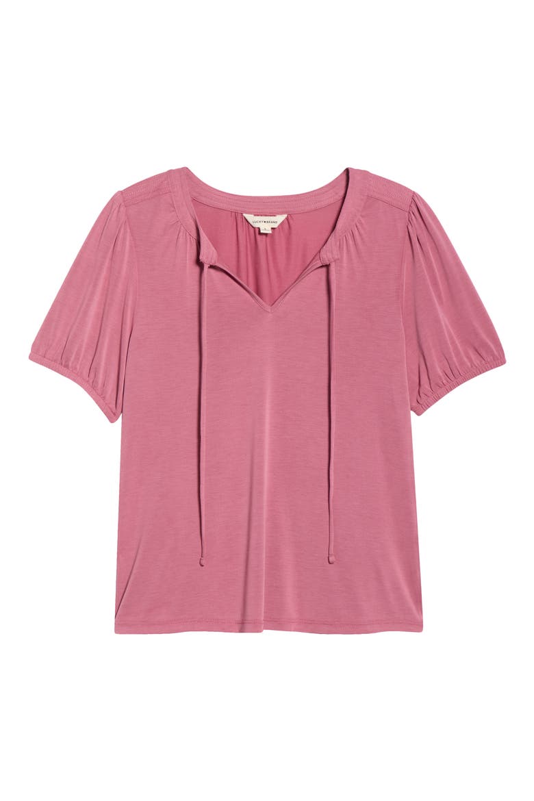 Sandwash Tie Neck Top, Main, color, MAUVEWOOD