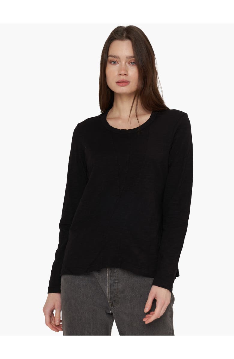 WILT Clothing Contrast Panel Long Sleeve Tee, Main, color, Black