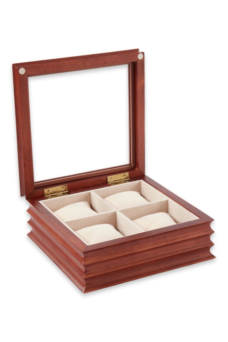 Bash Wooden Watch Case, Alternate, color, BROWN