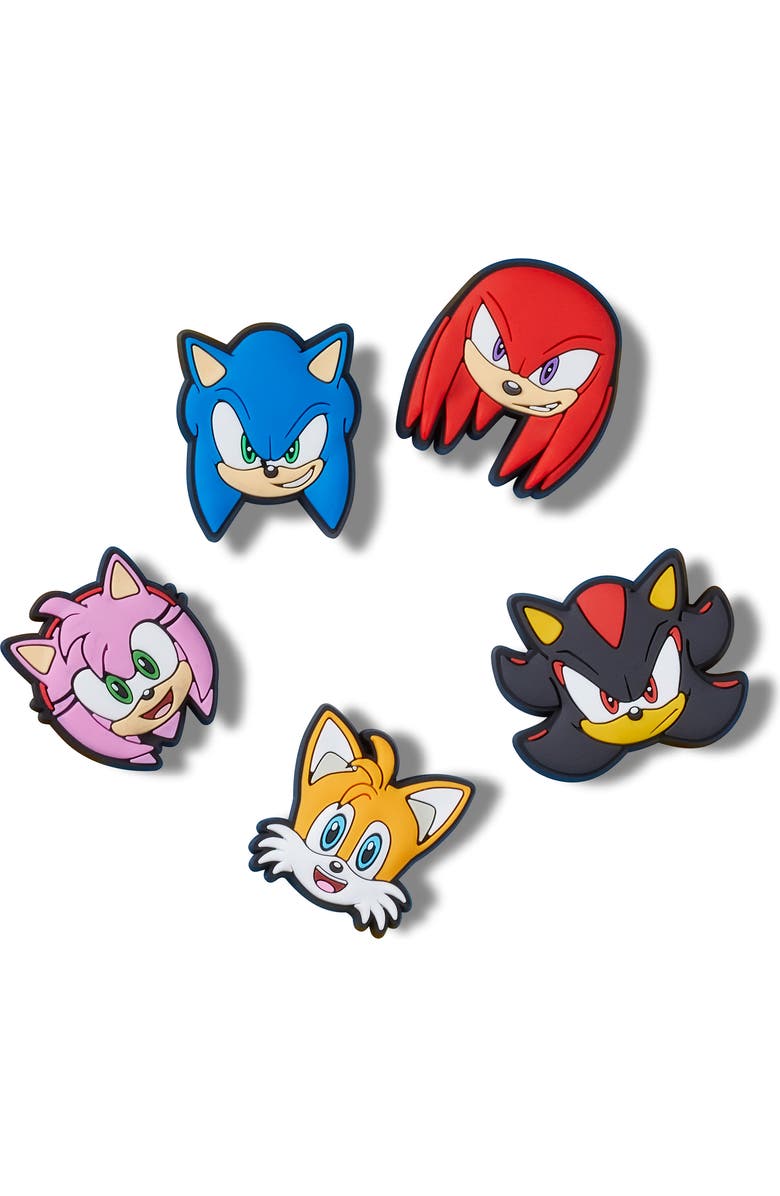 CROCS Sonic the Hedgehog 5-Pack Jibbitz Shoe Charms, Alternate, color, White