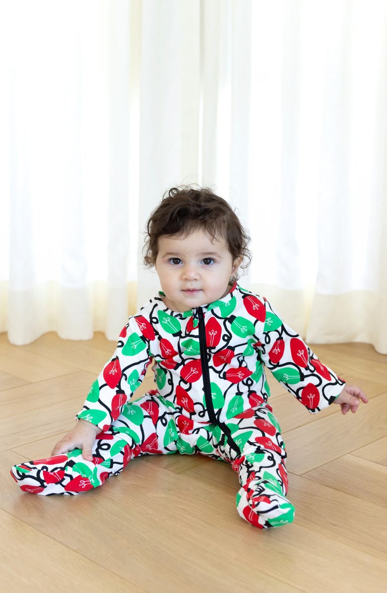 Norani Snowman Stretch Organic Cotton Footie, Alternate, color,