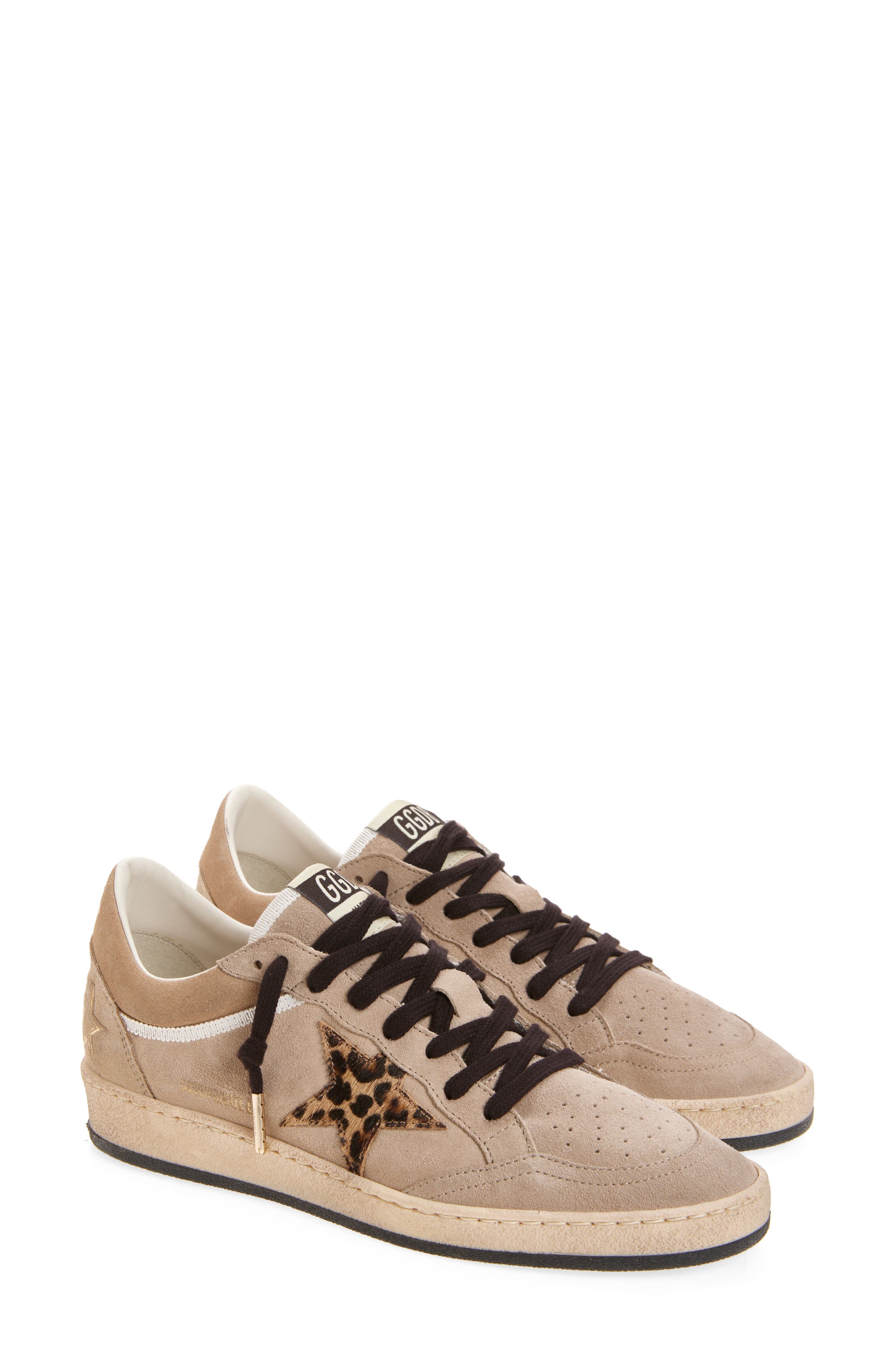 Ball Star Genuine Calf Hair Appliqué Sneaker (Nordstrom Exclusive), Main, color, TAUPE/ LIGHT BROWN/ LEOPARD