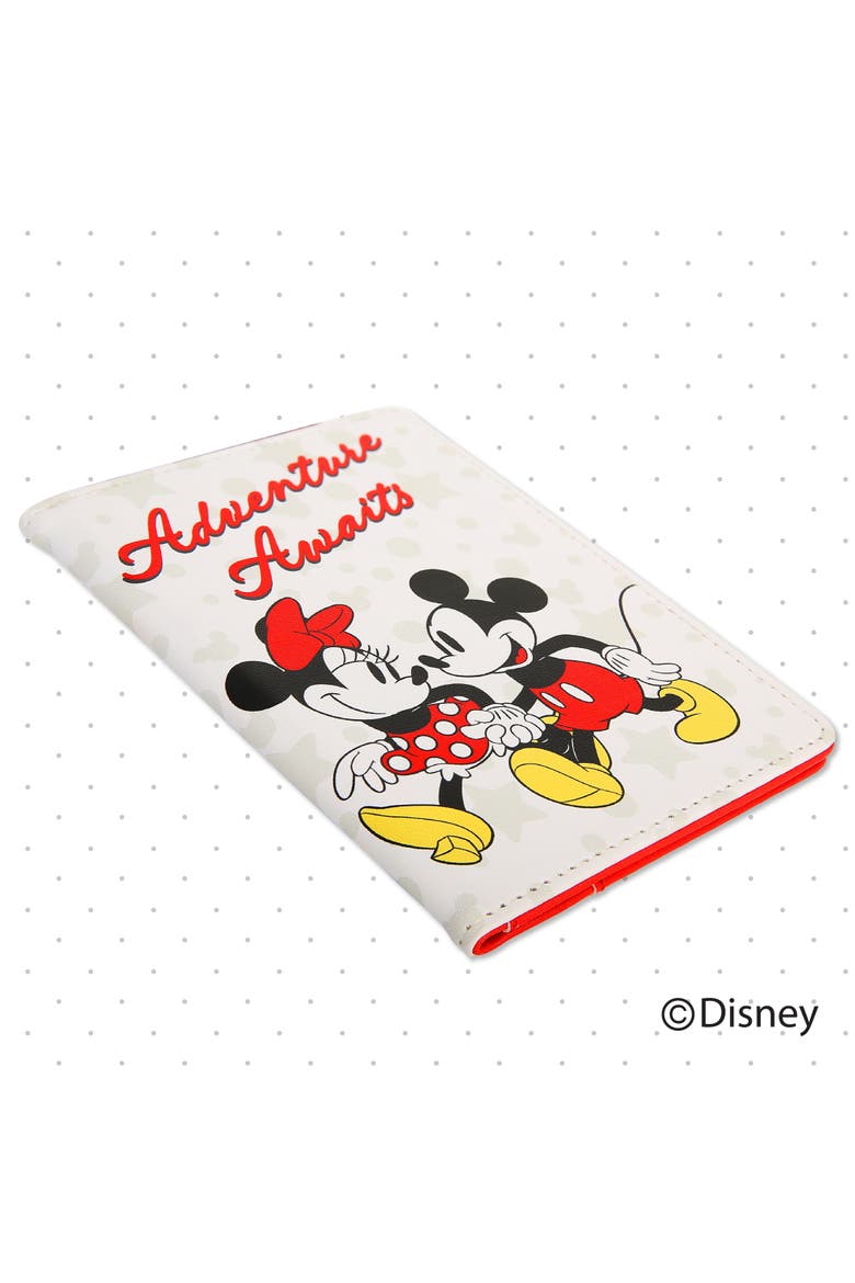Mickey & Minnie Passport Holder, Alternate, color, White, red, black