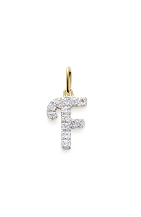 Lab Grown Diamond Initial Pendant Charm