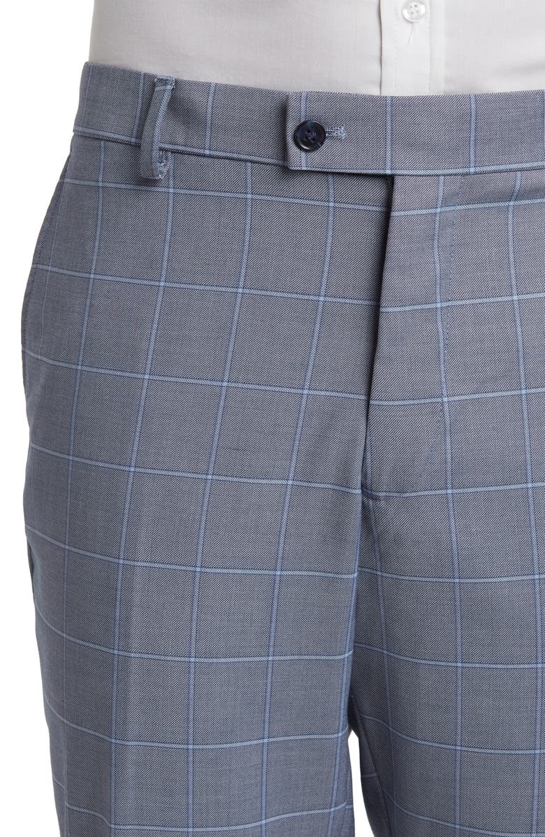 SAVILE ROW CO Hoxton Blue Windowpane Two-Button Notch Lapel Suit, Alternate, color,