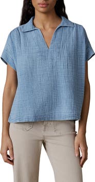 Faherty Dune Zoe Cotton Gauze Top