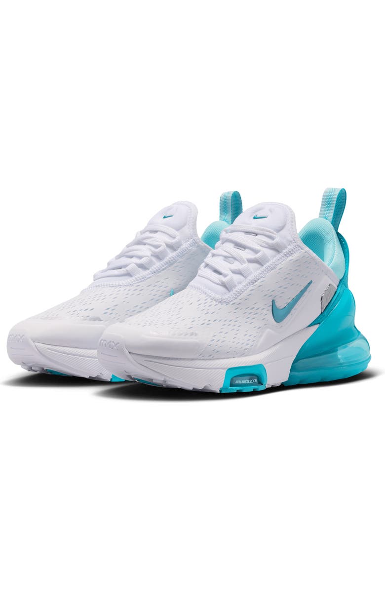 Nike Kids' Air Max 270 Premium Sneaker, Main, color, White/ Copa/ Teal Tint/ Blue