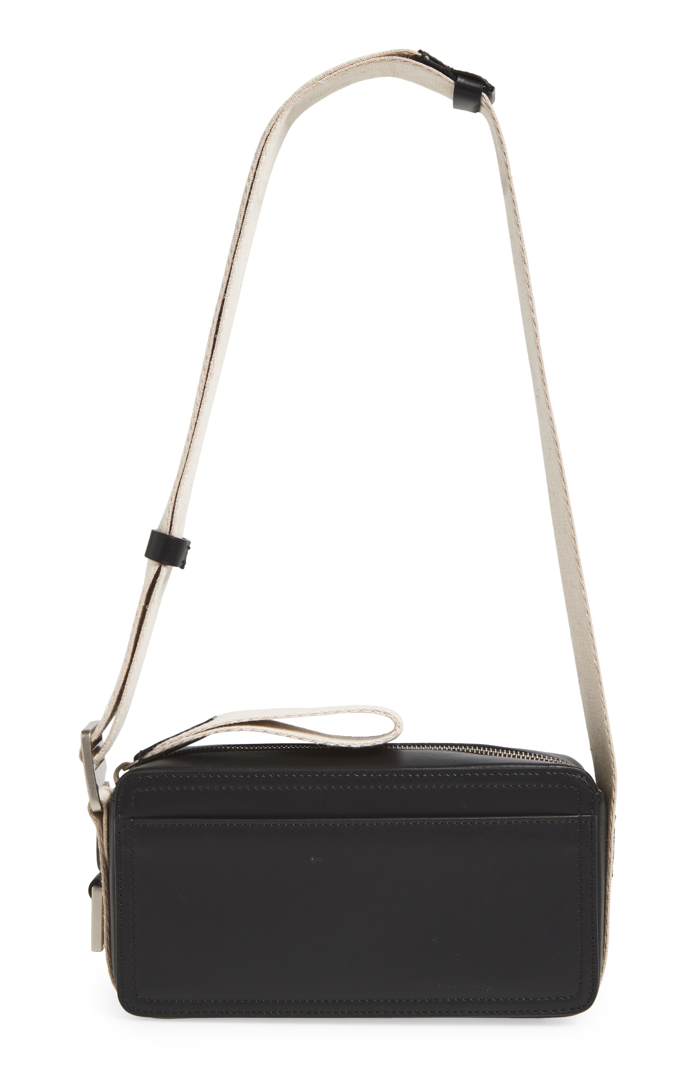 Jacquemus Le Cuerda Horizontal Leather Shoulder Bag, Alternate, color, Black 990
