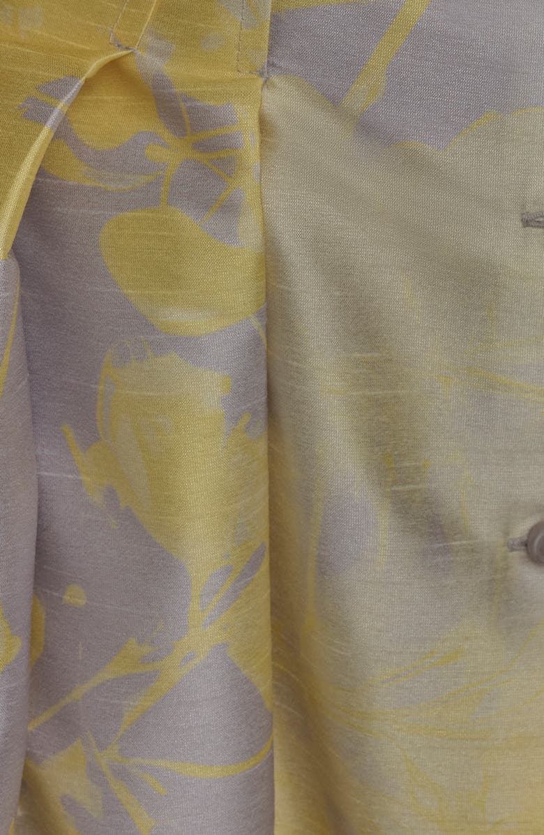 Donna Karan New York Floral Print Midi Dress, Alternate, color, Limoncello Multi