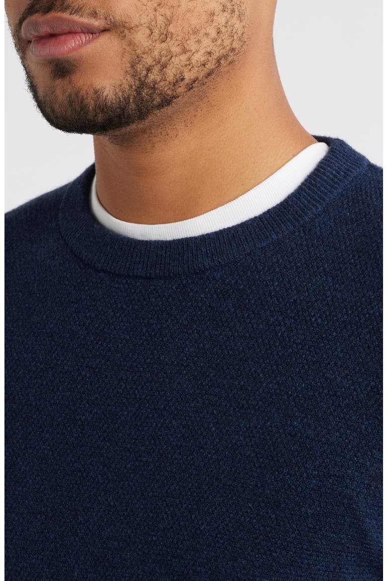 Jackson Organic Cotton Blend Sweater, Alternate, color, NAVY HEATHER
