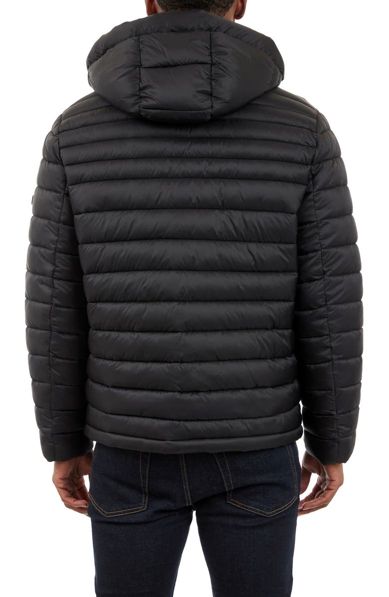 Michael Kors Verizon Water Resistant Hooded Packable Jacket, Alternate, color, Black