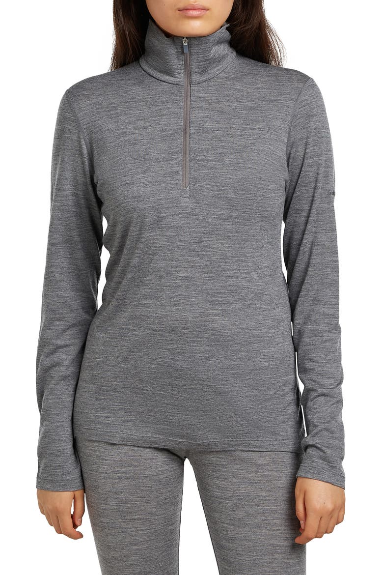 200 Oasis Merino Wool Half Zip Pullover, Main, color, GRITSTONE HTHR