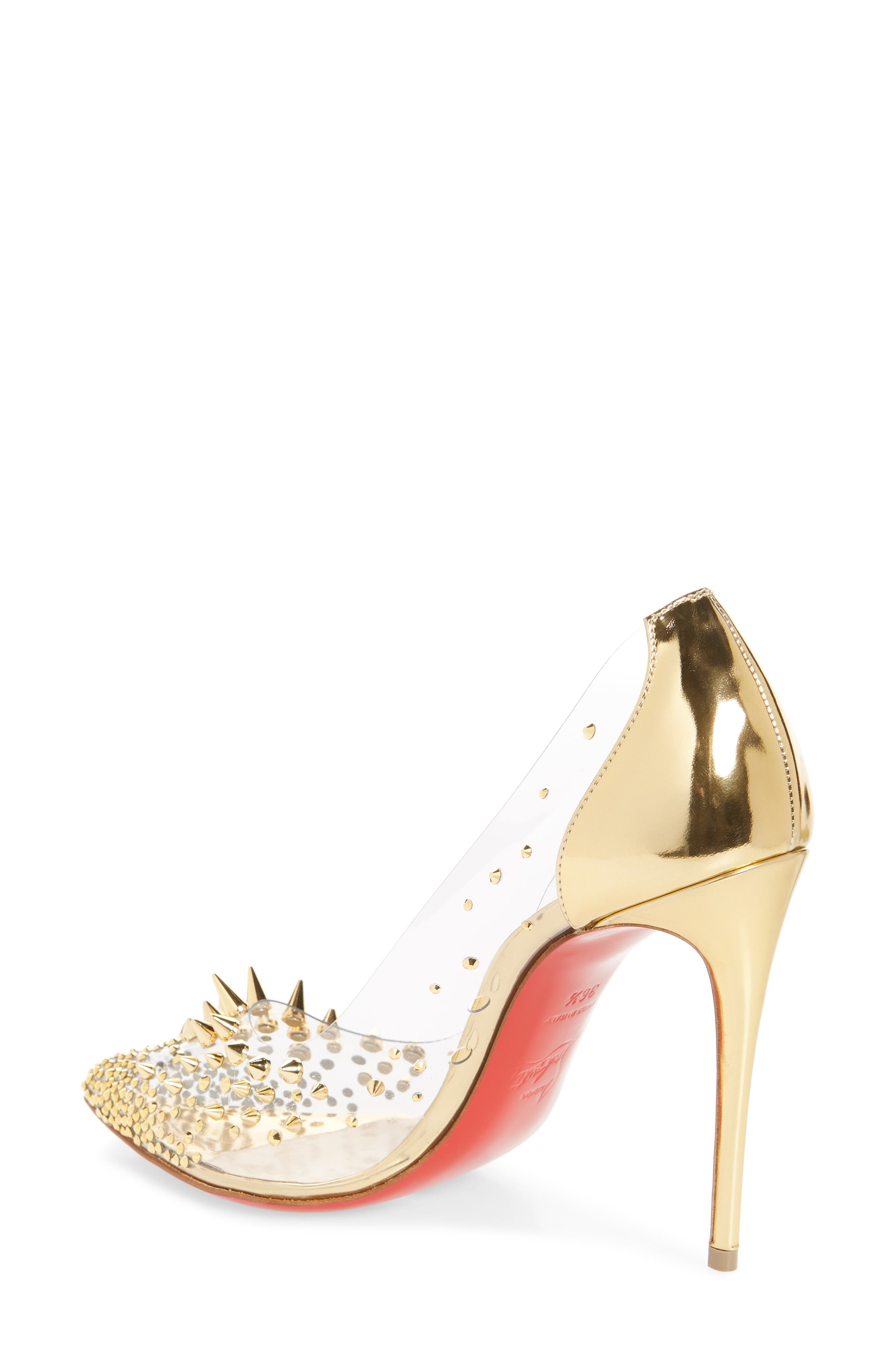 Christian Louboutin Grotika Spike Clear Pump, Alternate, color, 