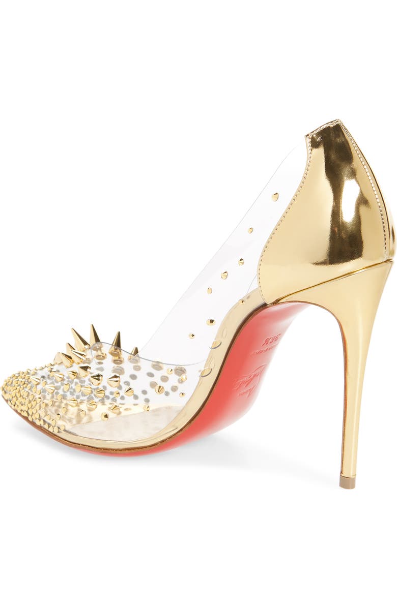 Christian Louboutin Grotika Spike Clear Pump, Alternate, color,