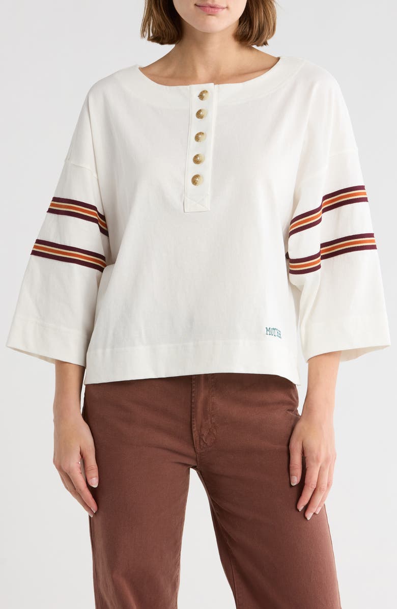 MOTHER The For the Team Cotton Henley, Main, color, Diggin In