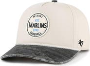 '47 Men's '47 Cream/Black Miami Marlins Fiji Rope Hitch Adjustable Hat
