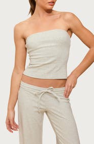 EDIKTED Claudia Stretch Cotton Tube Top