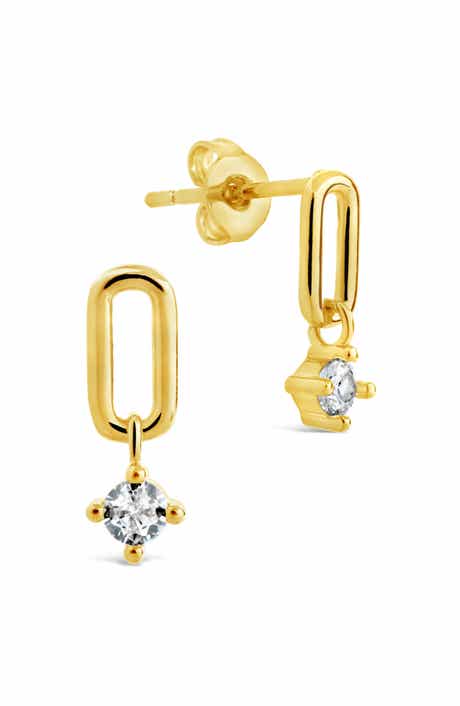Sterling Forever Mandy CZ Drop Earrings