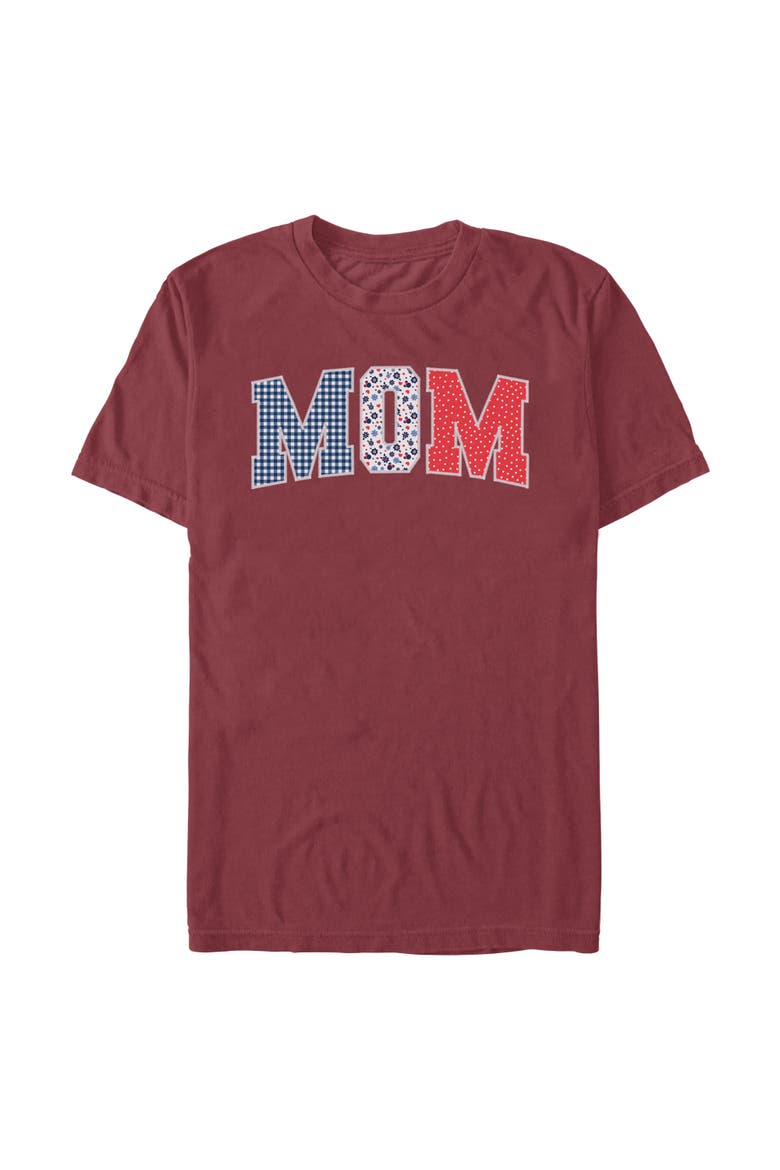 Men's Minnie Mouse Mom Three Collegiate Patterns  Graphic T-Shirt, Main, color, Brick