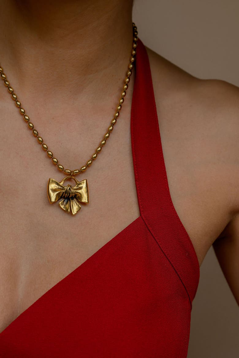 Roxy Necklace, Alternate, color, Gold