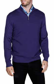 TailorByrd Fine Knit Quarter Zip Sweater