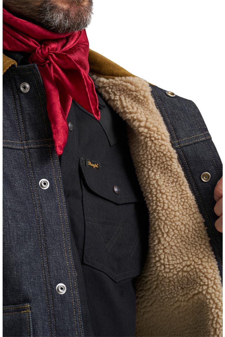Filson X Wrangler Two-Tone Denim Work Jacket, Alternate, color, INDIGO