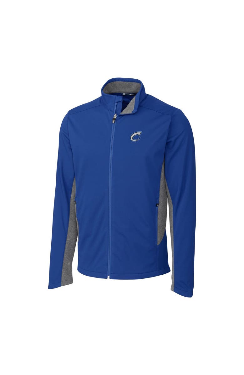 Cutter & Buck Men's Cutter & Buck Blue Columbus Clippers Big & Tall Navigate Softshell Full-Zip Jacket, Alternate, color, 