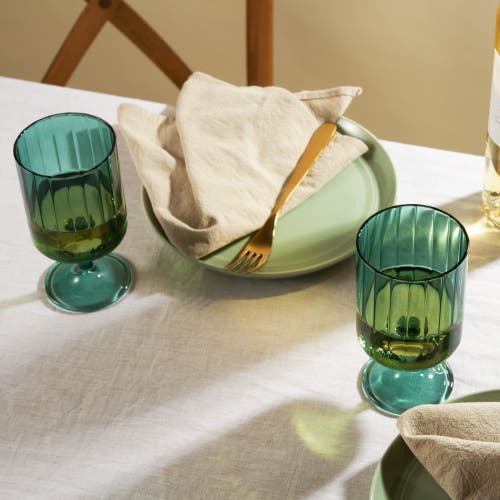 Twine Malachite Stemmed Optic Tumblers Set Of 2