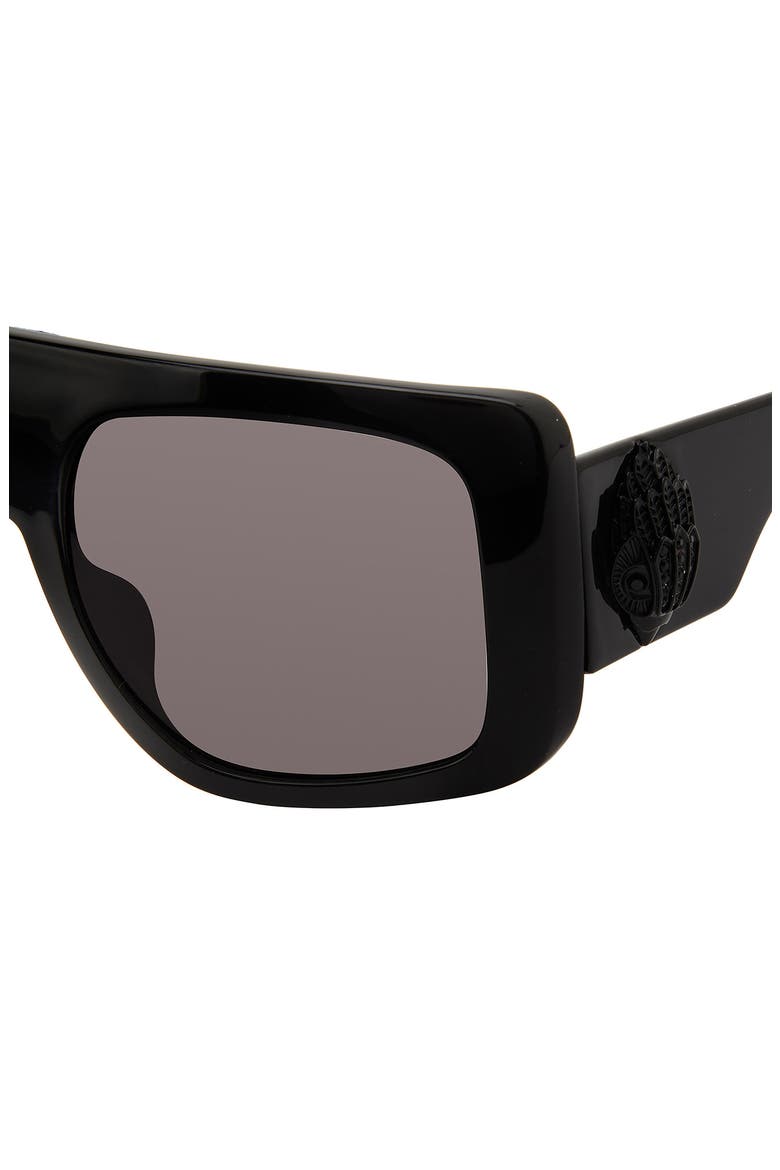 62mm Oversize Rectangular Sunglasses, Alternate, color, BLACK/ SMOKE