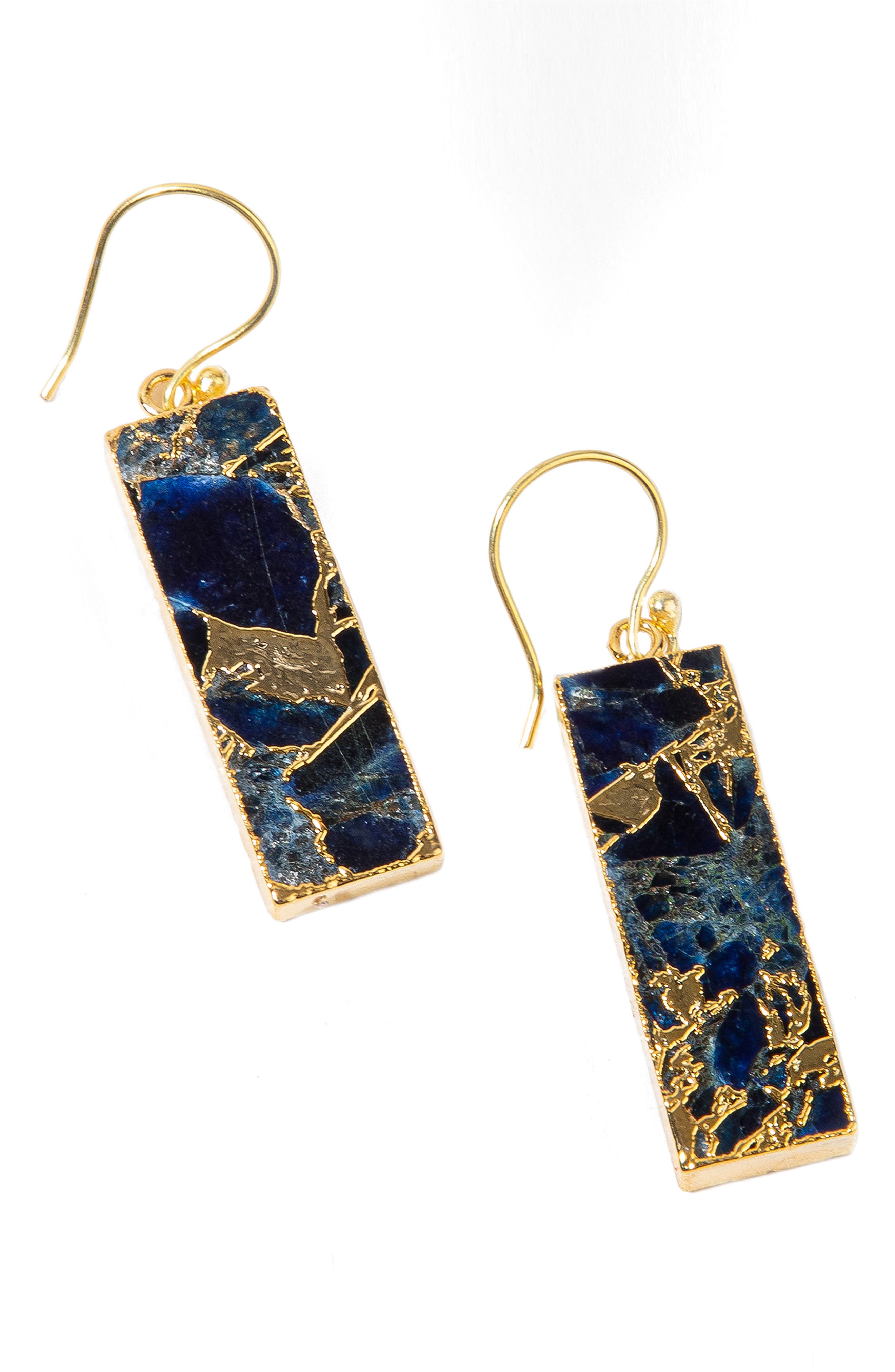 SAACHI 18K Gold Plated Mojave Sapphire Drop Earrings