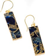 SAACHI 18K Gold Plated Mojave Sapphire Drop Earrings