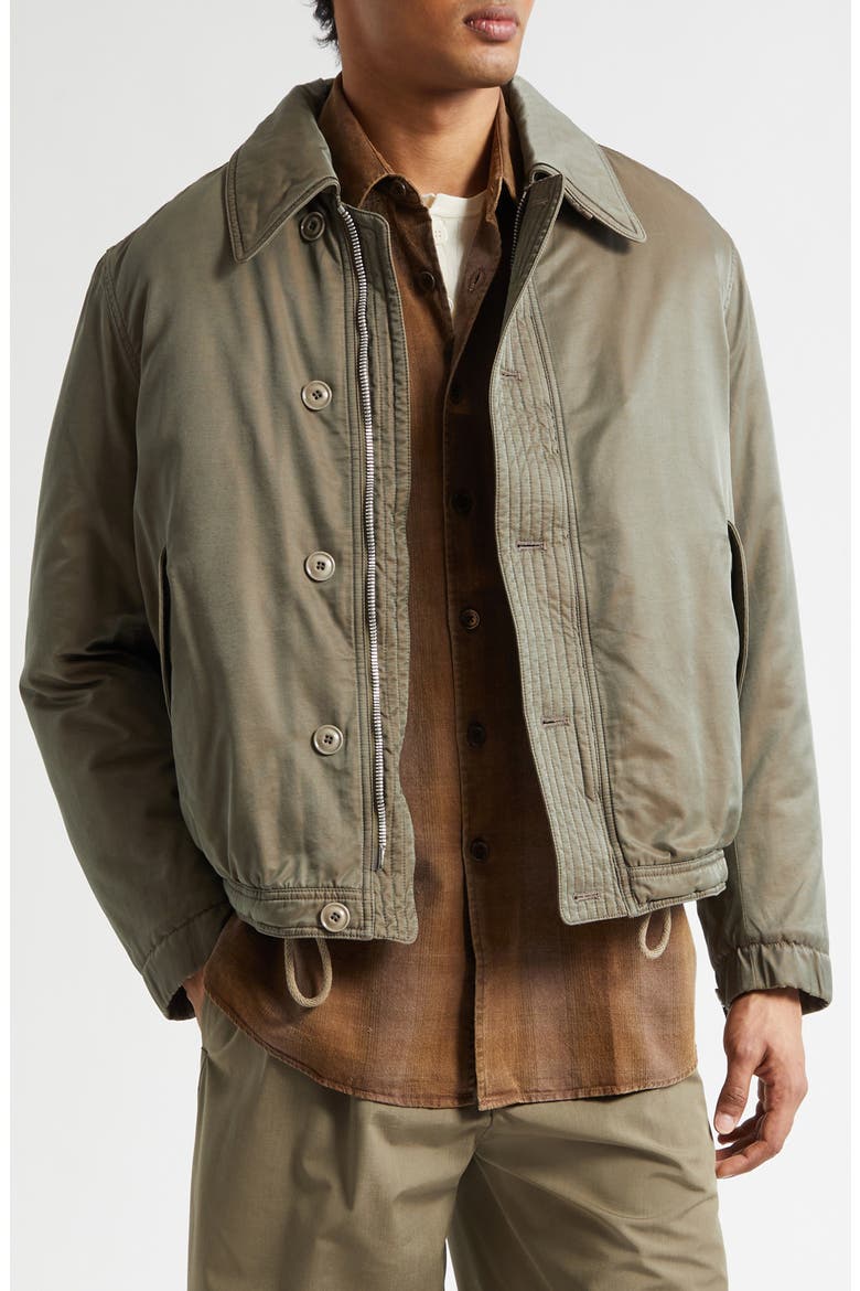 Cotton & Nylon Auto Jacket, Main, color, TAUPE SMOKE TWINSHADE TWILL