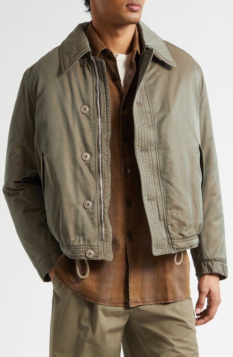 OUR LEGACY Cotton & Nylon Auto Jacket, Main, color, Taupe Smoke Twinshade Twill