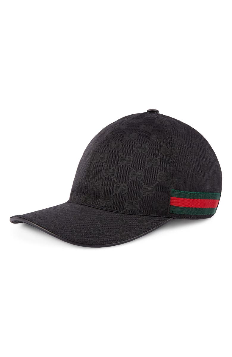 Gucci Logo Print Baseball Cap, Main, color,