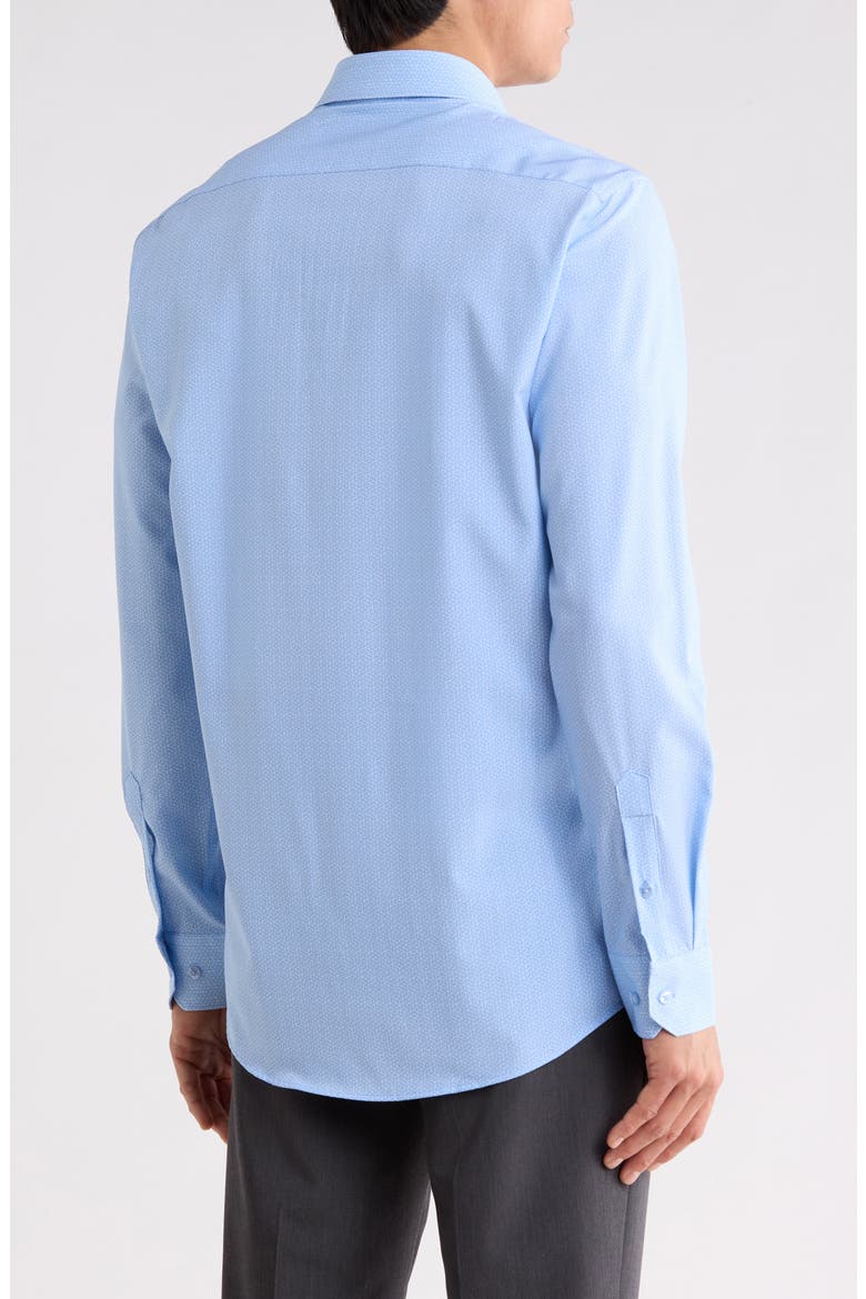 Leaf Geo Print Dress Shirt, Alternate, color, BLUE