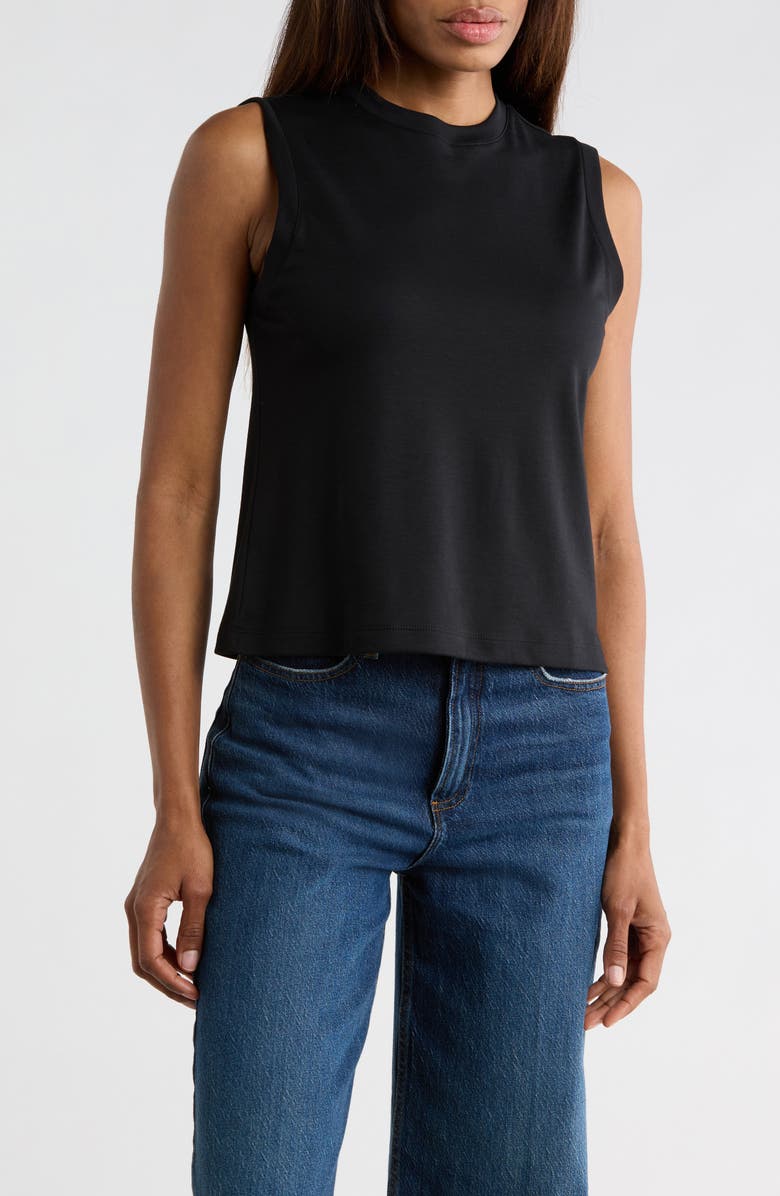 Vince Pima Cotton Tank, Main, color, Black