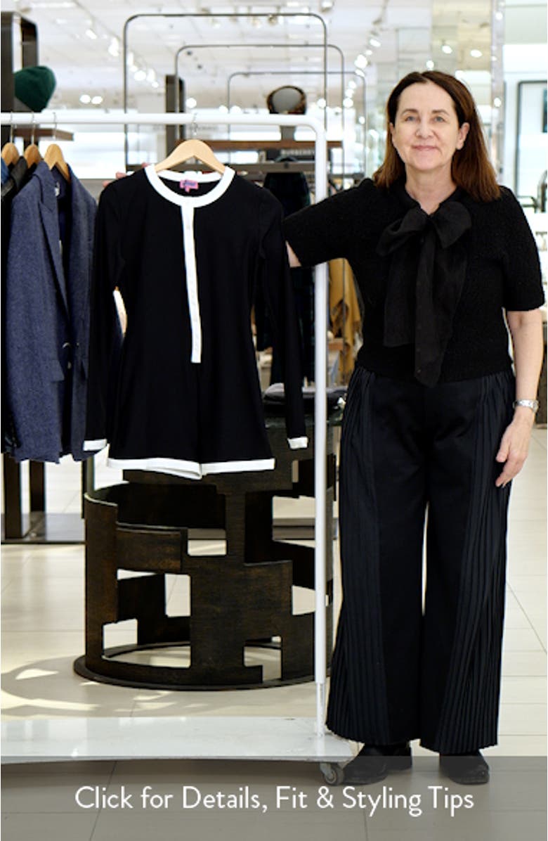 Pepper Contrast Rib Long Sleeve Romper, sales video thumbnail